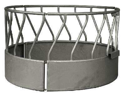 Rundraufe mit schr&auml;gen Gittern f&uuml;r 18 Fresspl&auml;tze