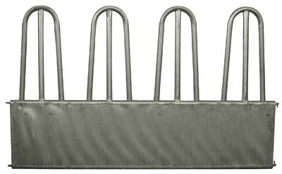 Gerades Palisadenfre&szlig;gitter mit 4 Palisaden und 3 Fre&szlig;pl&auml;tzen